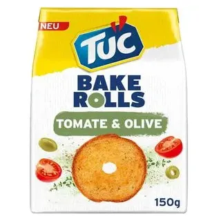 TUC BAKE ROLLS TOMATE & OLIVE 150,0 g