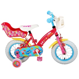 Volare Kinderfahrrad Peppa Pig 12 Zoll Kinderrad in Pink, Zwei Handbremse