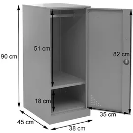 Mendler HWC-P63 Spind 90x38x45cm mintgrün