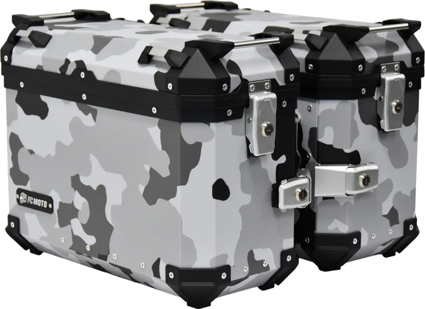 FC-Moto Terreno EVO Camo White 36 L Alu Seitenkoffer Set + Schließzylinder Satz