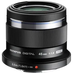 OLYMPUS M.Zuiko Digital 45mm 1:1.8 schwarz (Micro 4/3) (mit Zugabe)