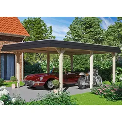 Einzelcarport SKANHOLZ "Wendland", beige (natur), H: 210cm, Carports