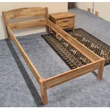 Bett Eiche massivholz gölt Einzelbett Seniorenbett Massivholzbett Bettgestell - 100 x 200 cm - Eiche