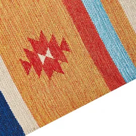 Beliani Teppich Taronik Bunt 140 x 200 cm Baumwolle Kelim