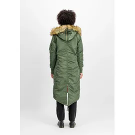 Alpha Industries Long Fishtail Jacke - Sage Green - S