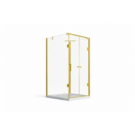 BuyLando.Shop Emma Komplettdusche rechts 80 x 180 cm Gold/transparent/matt