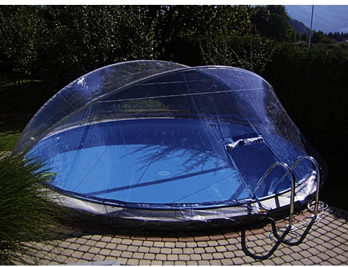 KWAD Überdachung »Cabrio Dom«, Ø 600 cm, Kunststoff - transparent