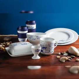 Kahla 207401A00611X Ahoi Marie Eierbecher mit Fuß Papierschiffchen