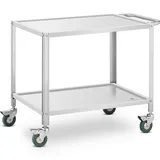 Royal Catering Servierwagen - Edelstahl 2 Ebenen 100 kg - 48 cm Abstand -