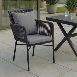 Idimex Gartenstuhl Afuera 56 x 85 x 59 cm schwarz/grau 6 St.