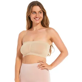Magic Bodyfashion Bandeau-Top in unifarbenem Design, Beige, S