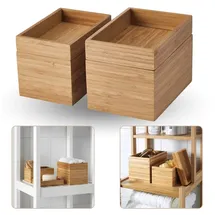 IKEA Aufbewahrungsbox DRAGAN 4-tlg. Bambus