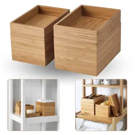 IKEA Aufbewahrungsbox DRAGAN 4-tlg. Bambus