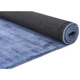 Tom Tailor Shine uni Kurzflorteppich 300 x 400 cm navy