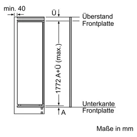 Bosch KIL82NSE0 Einbaukühlschrank (280 l, 1772 mm hoch)