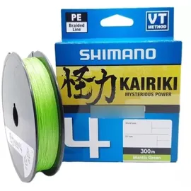 Shimano Line Kairiki 4 300m 0.16mm 8.1kg M Green Angelrute für responsive Kastenkontrolle
