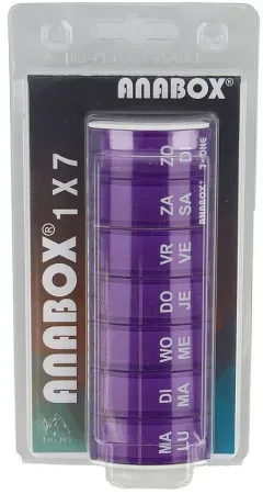 Anabox Wochen-Pillendose Lila 1 Stück