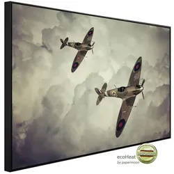 papermoon Infrarotheizung »EcoHeat - Spitfires Vintage Artwork«, Matt-Effekt - bunt