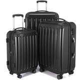 Hauptstadtkoffer - Alex 4 Doppel Rollen 3er Reisekoffer (S, M und L) 75 cm, 235 L, Schwarz