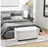 Homcom Polsterbank Samt Creme 105 x 44 x 45,5 cm