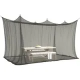 elegancio Moskitonetz 220 Mesh, schwarz, indoor und outdoor, 500 x 300 x 250cm, zum Anbinden