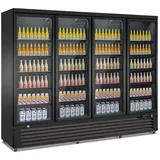 CombiSteel Gastro Flaschenkühlschrank Kühlschrank Gewerbekühlschrank 2025 L 2508x710x1997mm Schwarz | + GROJU Geschirrtuch