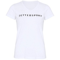 JETTE SPORT T-Shirt mit Logo-Schriftzug WEISS M