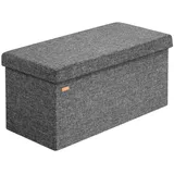 CASARIA Sitzbank Dunkelgrau 80x40x40cm MDF Faltbar