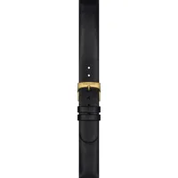 Tissot Synthetisch Heritage 165ème Synthetisches Armband, Schwarz 16/15mm T604045960 - genarbt,schwarz