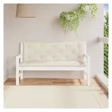 vidaXL Bankauflage 150 x 50 x 7 cm creme 2 St.