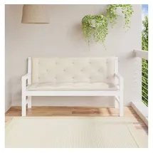 vidaXL Bankauflage 150 x 50 x 7 cm creme 2 St.