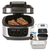 PowerXL MultiCooker Frittierkorb-Set - Multikocher mit 12 Programmen – One Pot – Schnellkochtopf - Heißluftfritteuse, Griller, Reiskocher uvm. - 5,7 Liter - Airfryer - Warmhaltefunktion