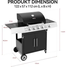 Royal Gourmet E-Serie Gasgrill GE4000BE-G