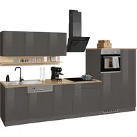 kochstation Küchenzeile KS-Virginia 350 cm grau