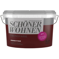 SCHÖNER WOHNEN FARBE Dispersionsfarbe »Trendfarbe«, Amarena, matt - rot