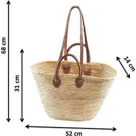 Locker Ibizatasche Strandtasche Braun