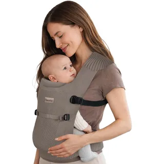 lionelo Mabel Babytrage, atmungsaktiv 4–15 kg Kreuztragesystem M-Position 2 Tragepositionen - Beige
