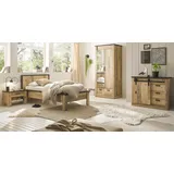 Schlafzimmer Set 4-teilig Used Wood hell und anthrazit Schlafzimmermöbel Stove