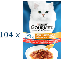 (EUR 8,48 / kg) Gourmet Perle Genuss in Sauce Rind Rinderbratennote 104x 85 g