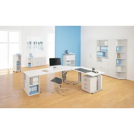 Geramöbel Schreibtisch Flex Buche / Silber