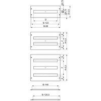 Schneider Electric NSYMUCH156 PanelSeT SF/SM-Frontplatte mit Ausschnitt, 150x600mm, schwenkbar