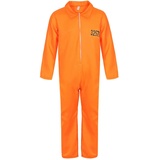 Josamogre Geflüchteter Gefangener Kostüm Overall Herren Gefangenenkostüm Orange Halloween Adult Cosplay 2XL - XXL