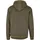 URBAN CLASSICS Organic Contrast Flatlock Stitched Reißverschlusspullover - Olive / Yellow - L