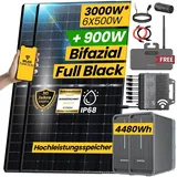 EPP.Solar Solaranlage Bifazial Komplettset 4,48 kWh Marstek B2500-D Speicher | TSOL MP 3000W WIFI Wechselrichter Smart PV Anlage