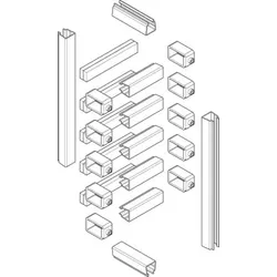 ABN GSV521N Sammelschienen-Verbindersatz Prisma XS Schrank / Schrank 355A 5-polig