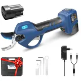 SWANSOFT PRU28 Akku Astschere, 28mm 16,8V 2+2Ah 850W Gartenschere Leistungsstarke Elektrische Elektrogartenscheren Für Präzisen, Rosenschnitt und Weinreben,[Leicht Sicher, Einstiegsmodell Für Profis]