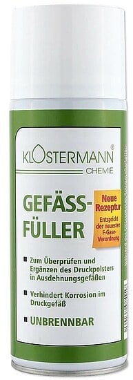 KLOSTERMANN Gefäß-Füller (nicht brennbar) für Druck-Ausdehnungsgefäße - Druckflasche 5,5 bar / 400 ml - 4918 ** 1l/62,98 EUR