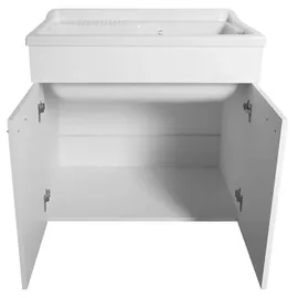 a&n&a aQualine Ausgussbecken Kunststoff Weiß 800 x 500 mm Handbetätigung