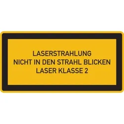 König Werbeanlagen Hinweisschild, Laser Klasse 2 - 105x52 mm Folie selbstklebend