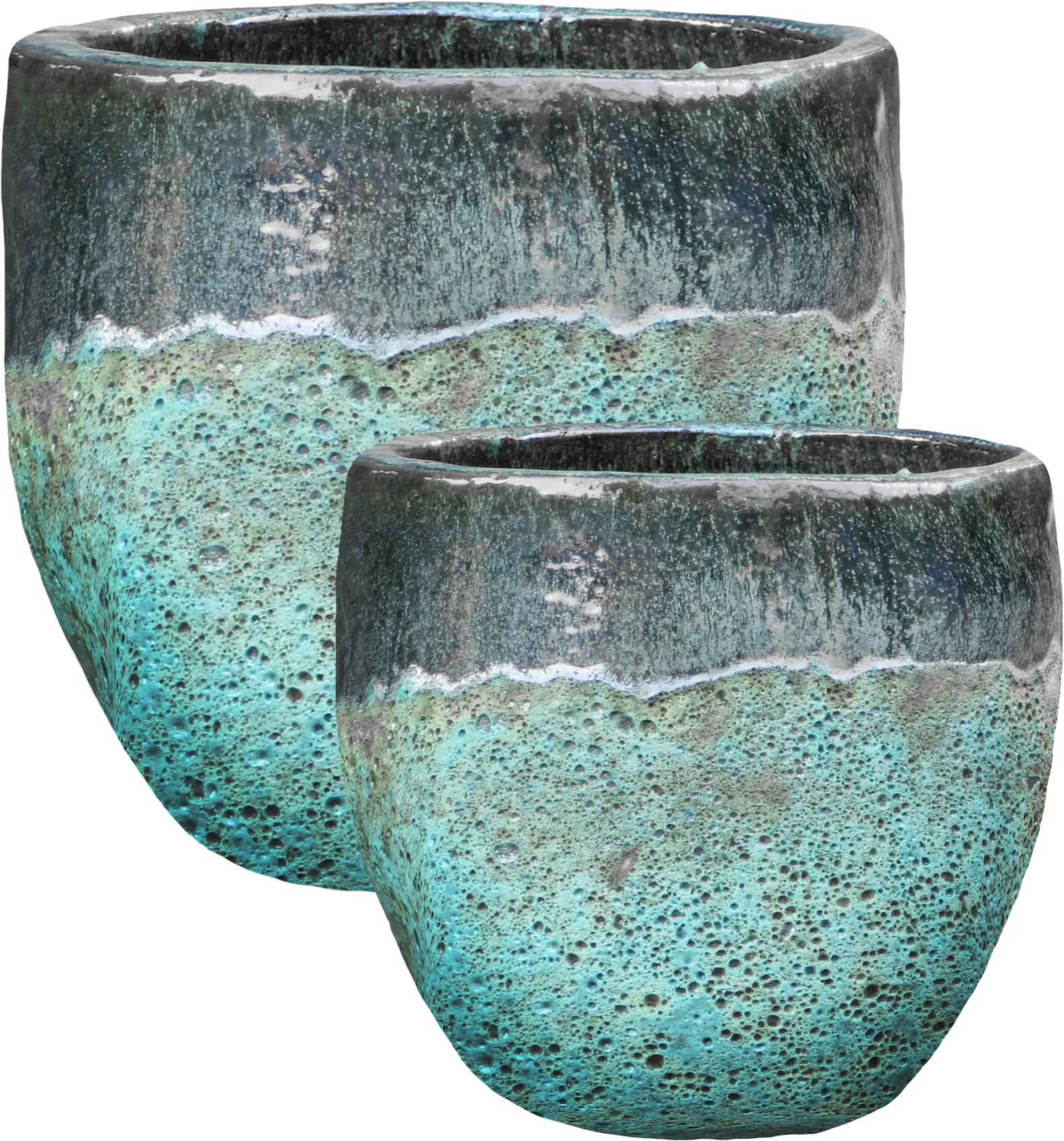 Kübel Kija - 2er Set - Jade/Sandgrün